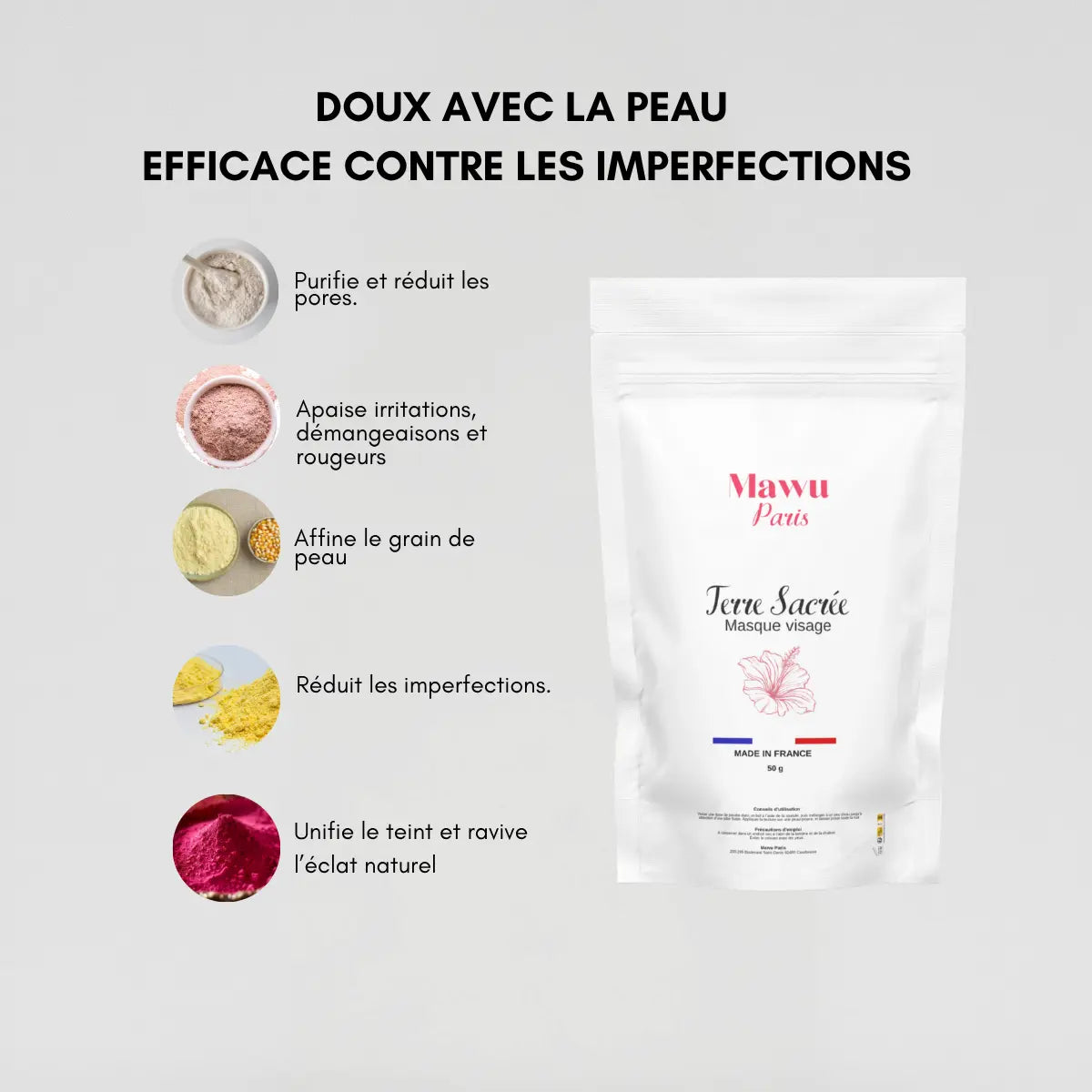 Terre Sacrée - Masque visage purifiant en poudre