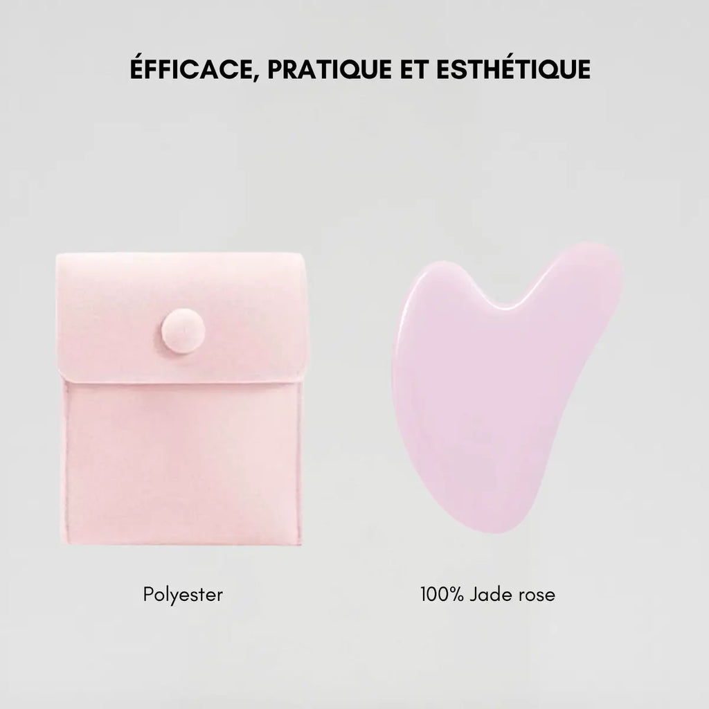 Gua sha en jade rose