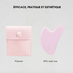 Gua sha en jade rose