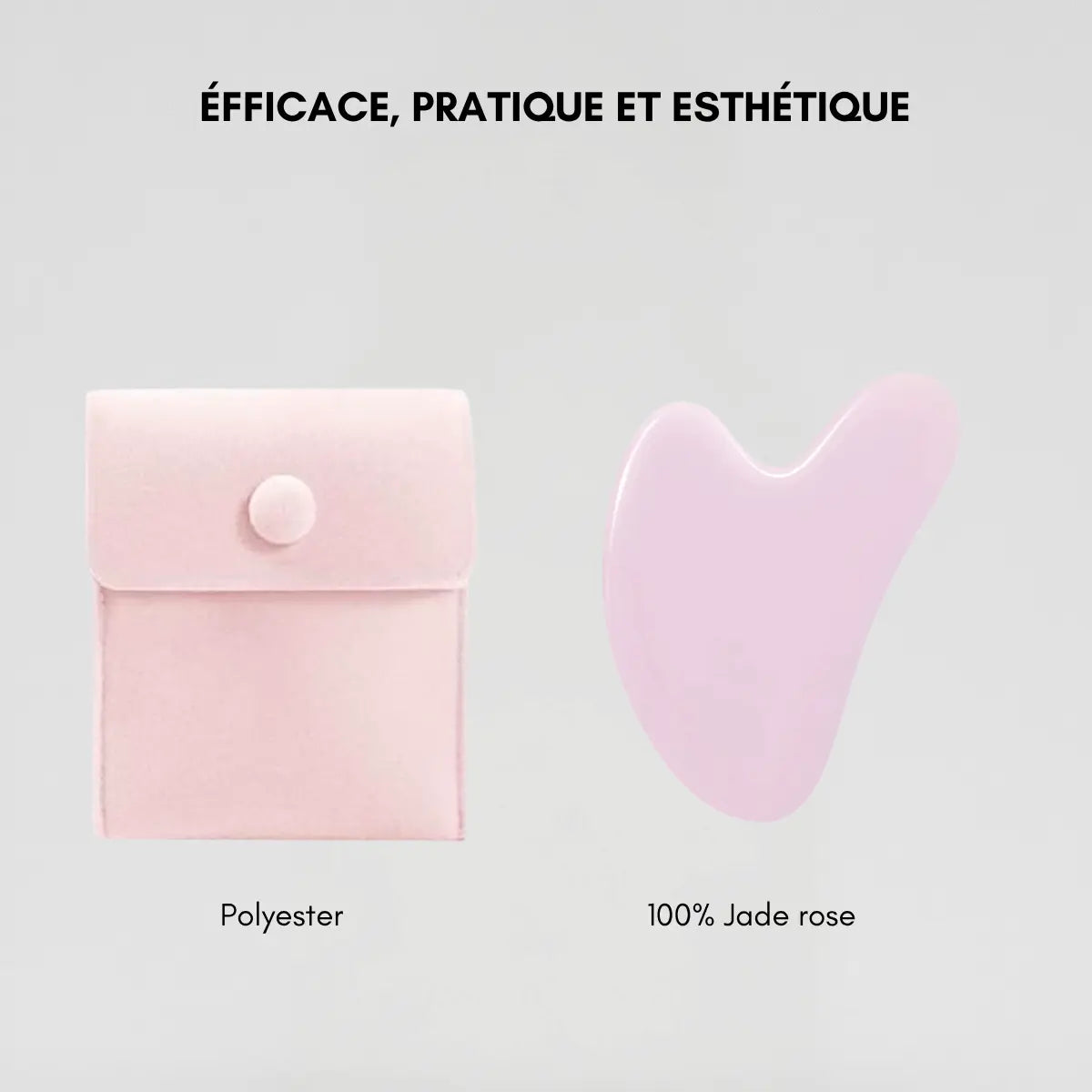 Gua sha en jade rose