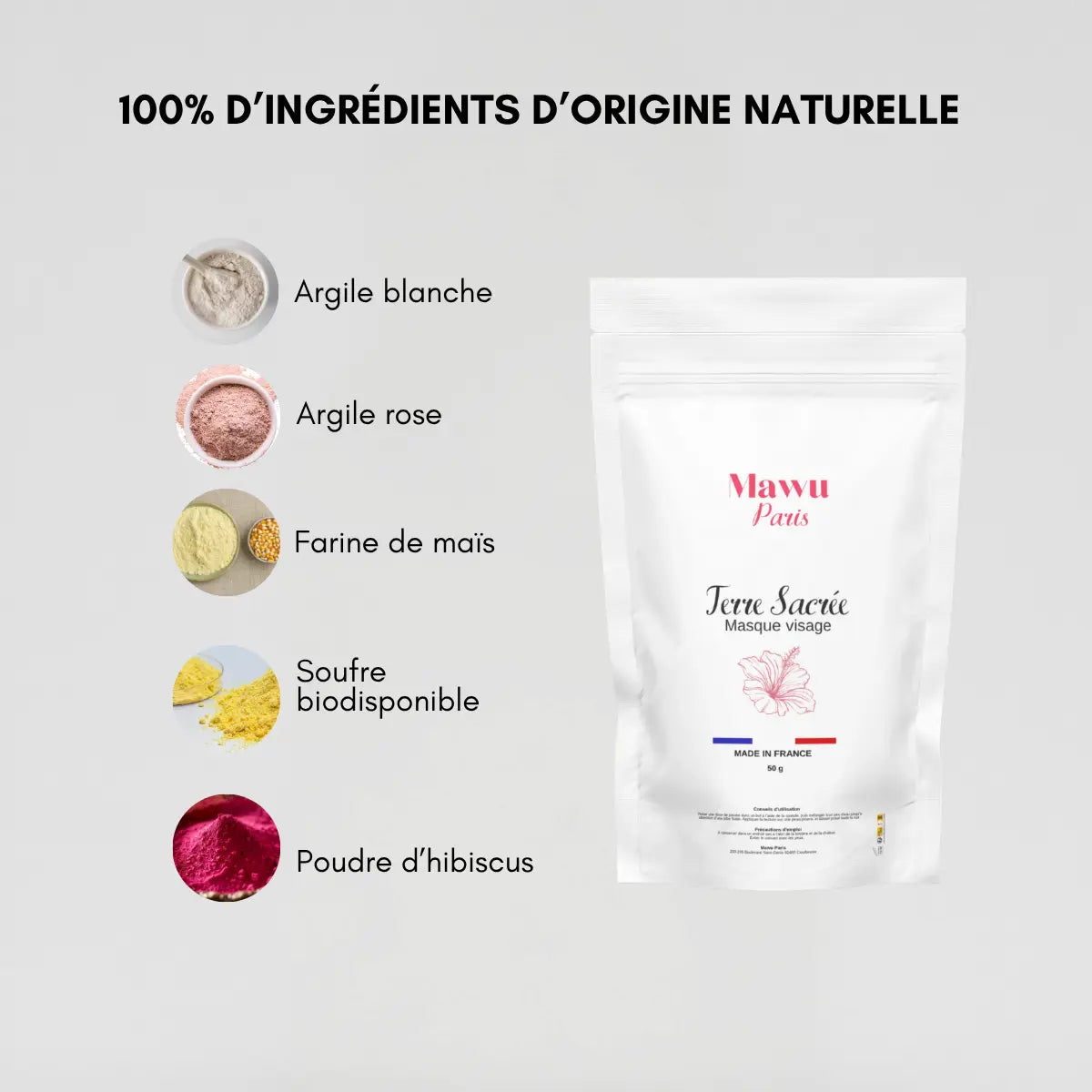 Terre Sacrée - Masque visage purifiant en poudre