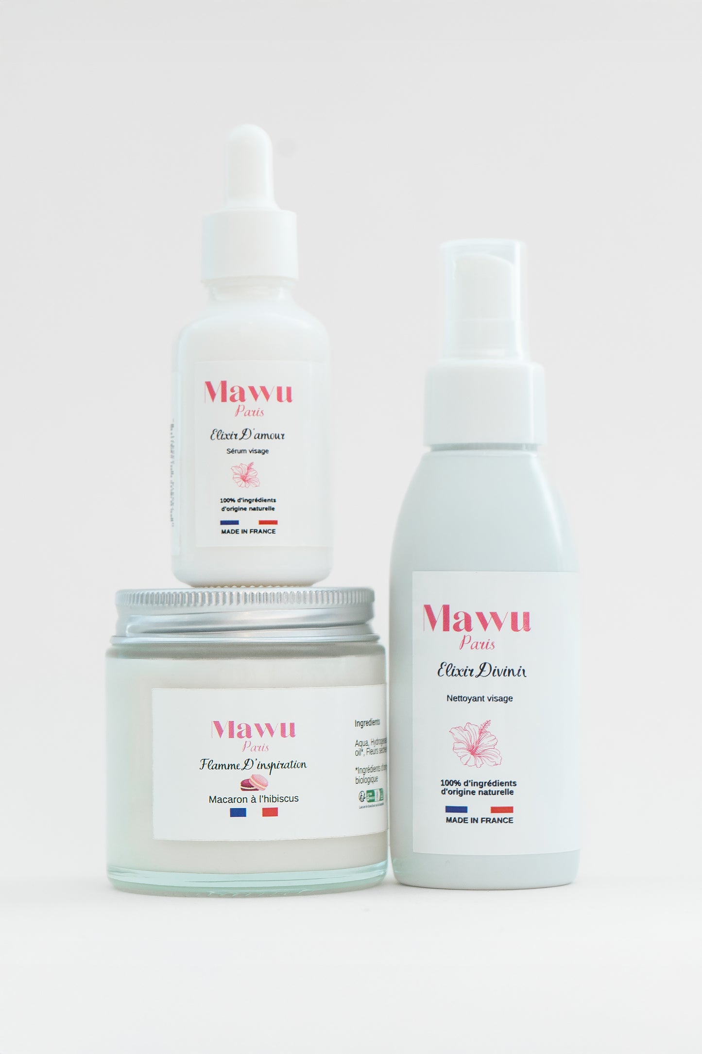 Grand Trio Divin: huile nettoyante - bougie - sérum nourrissant visage