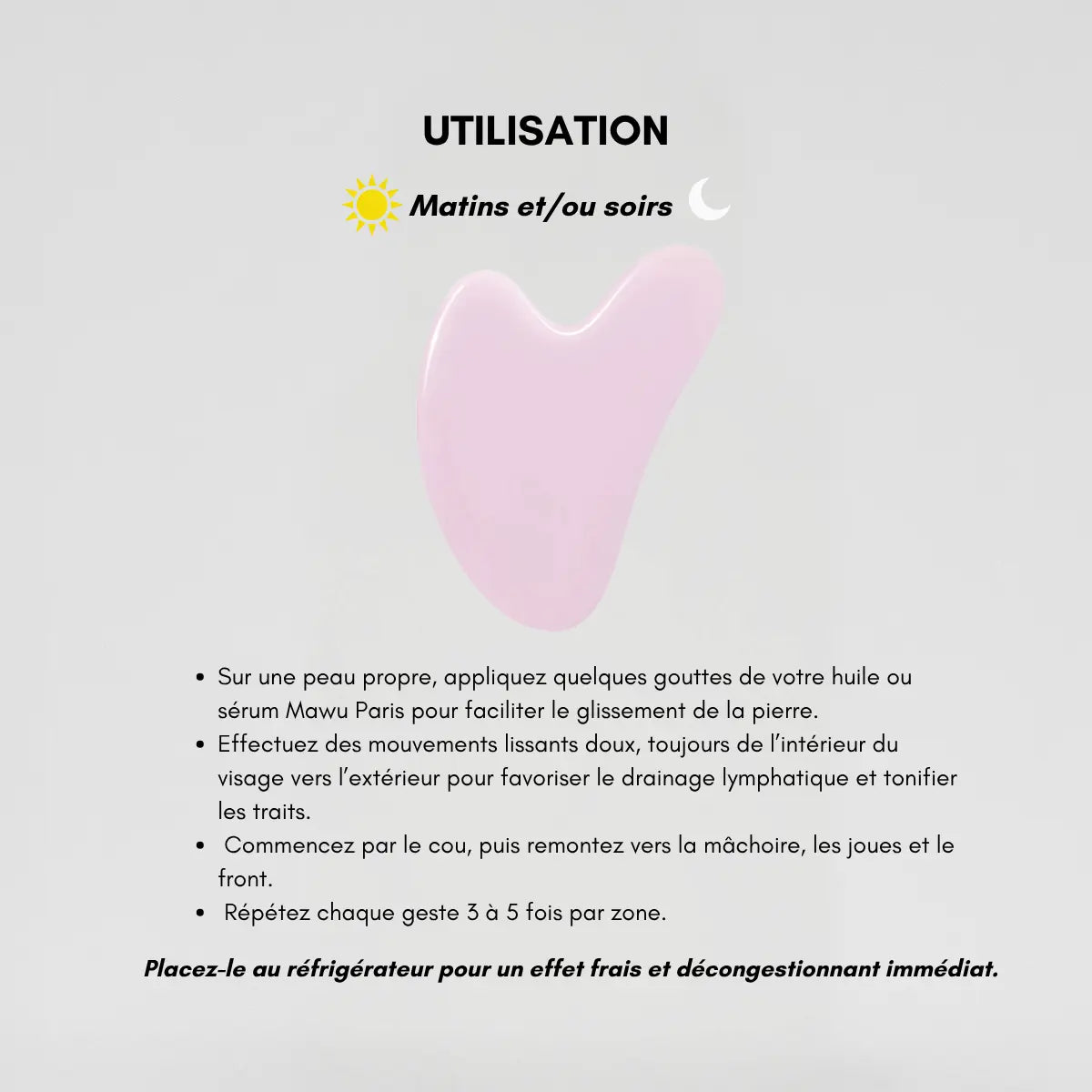 Gua sha en jade rose