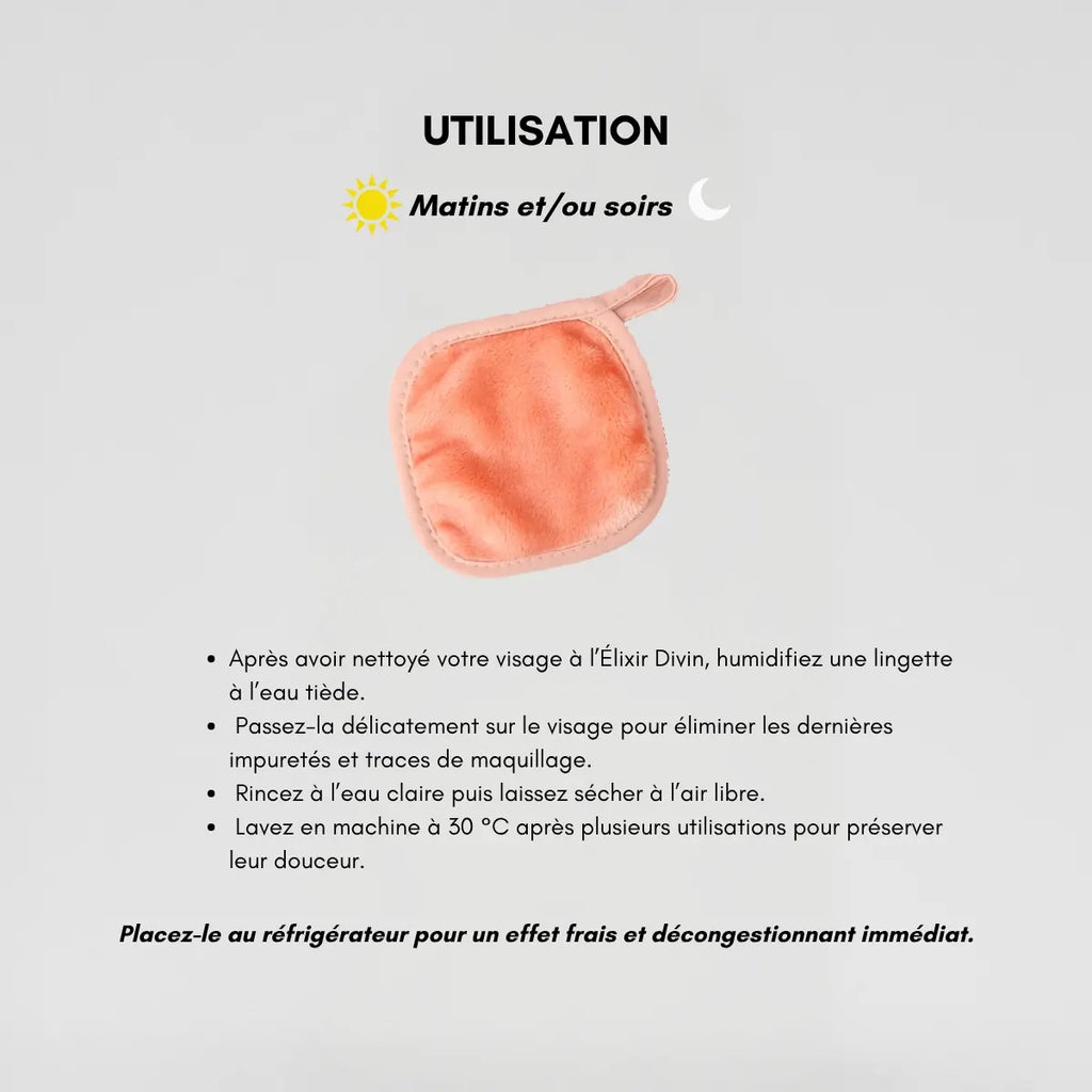 Lingettes démaquillantes lavables - Lots de 3