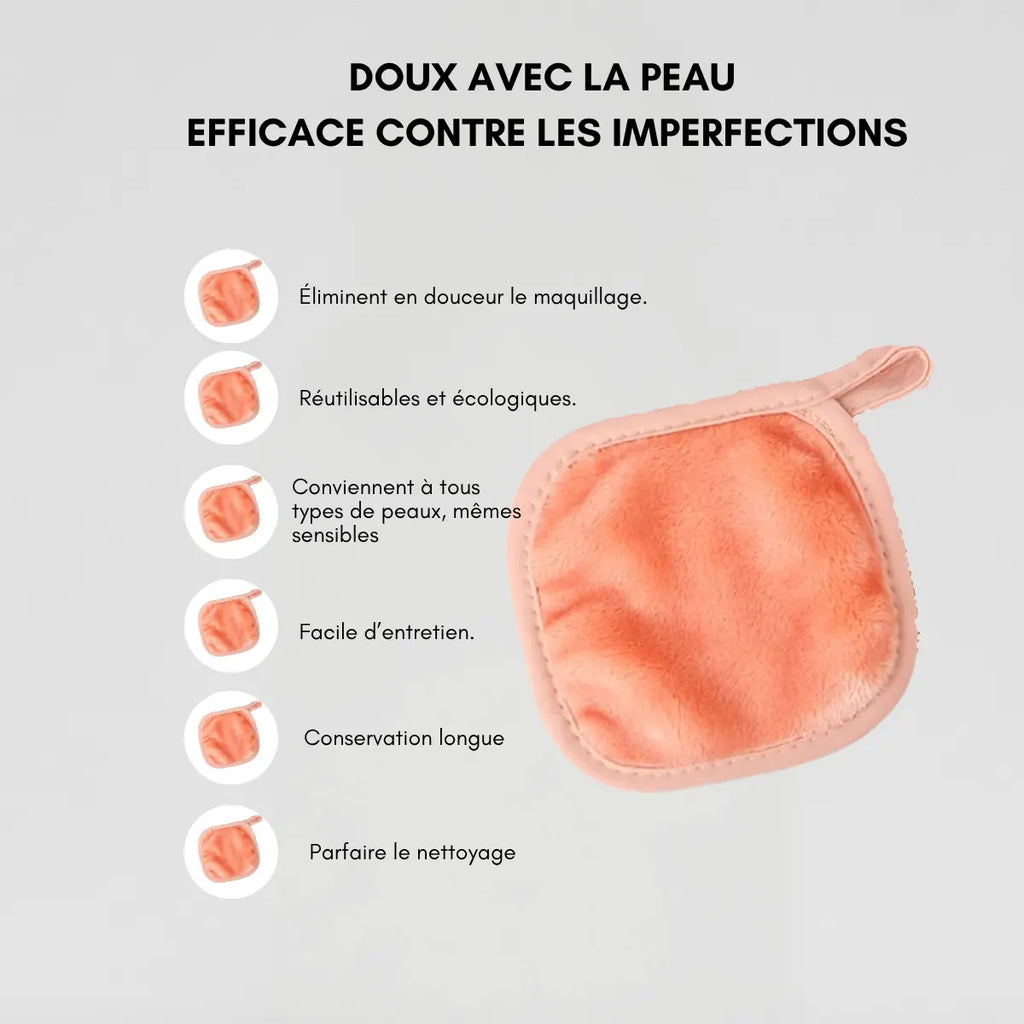 Lingettes démaquillantes lavables - Lots de 3